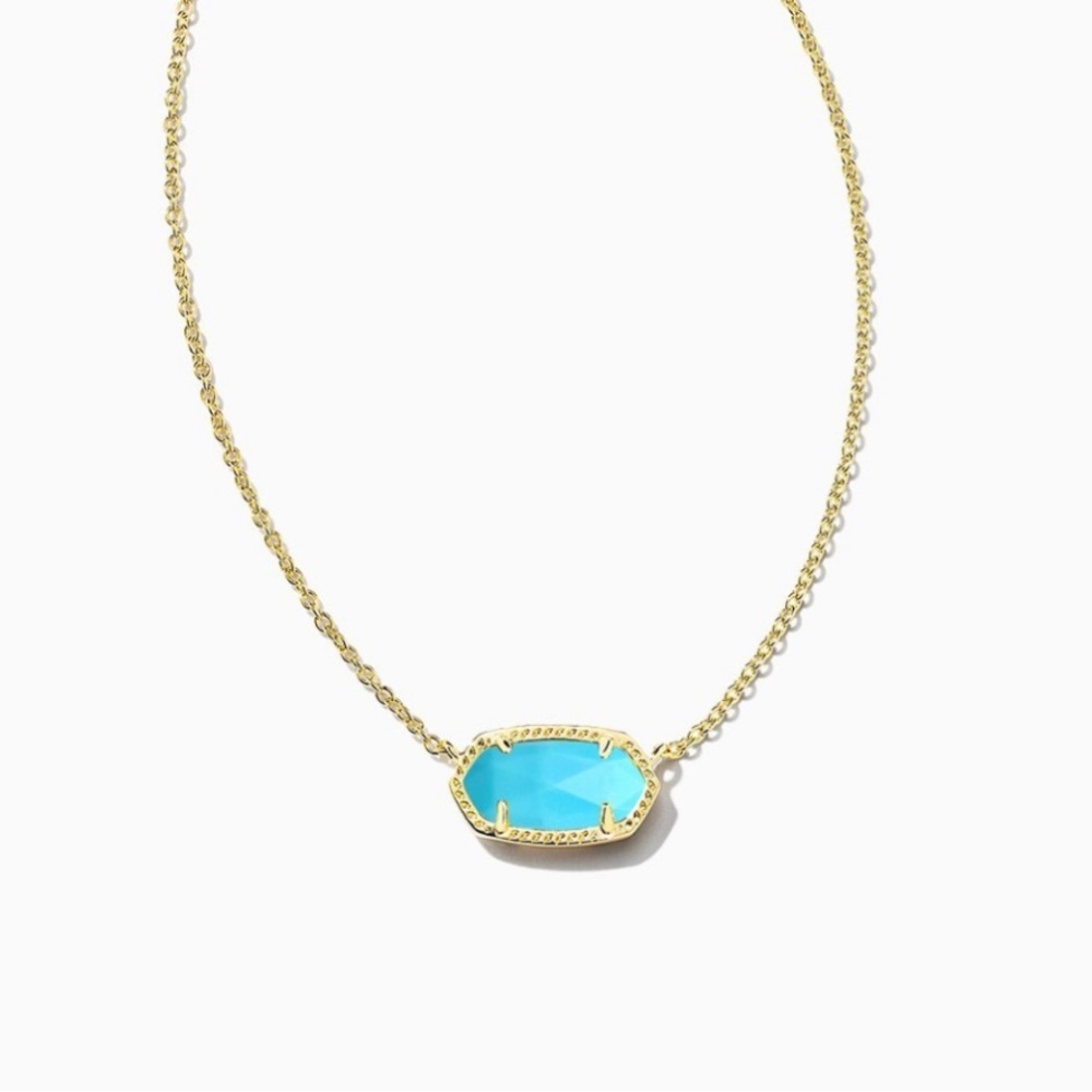 Kendra Scott Elisa Necklace in Gold and Turquoise Magnesite